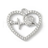 Brass Micro Pave Cubic Zirconia Pendants KK-Q091-04B-P-1
