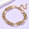 304 Stainless Steel Ovel Link Chain Bracelets for Women BJEW-U038-02G-1