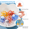 10Pcs 5 Colors Handmade Bumpy Lampwork Beads LAMP-HS0001-01-4