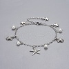 Brass Charm Anklets AJEW-AN00263-1