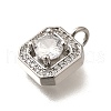Brass Micro Pave Cubic Zirconia Pendants KK-U055-01P-01-2