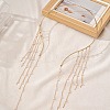 Alloy with Plastic Pearl Round Beaded Tassel Choker Necklaces FS-WGD3D1C-01-4