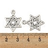 Tibetan Style Alloy Magen David Star Pendants TIBEP-Q043-043-RS-2