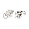 Clover Brass Micro Pave Clear Cubic Zirconia Pendants KK-K300-10P-2