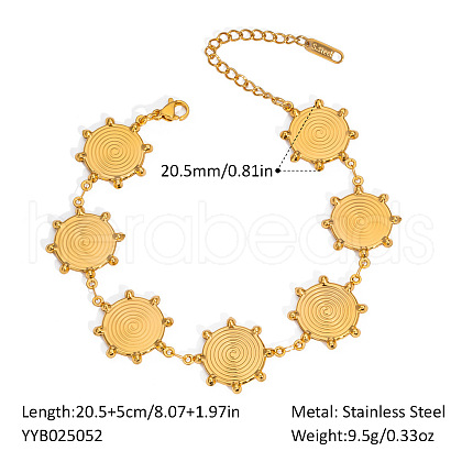 Stainless Steel Link Bracelets for Women RL7382-4-1
