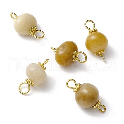 Natural Topaz Jade Links Connectors PALLOY-JF01091-04-1