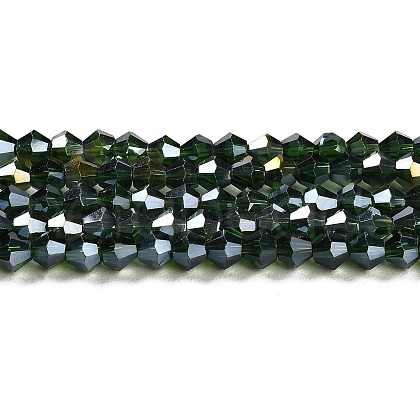 Transparent Electroplate Glass Beads Strands GLAA-F029-2mm-A25-1