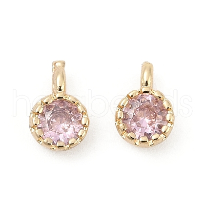 Brass Pave Cubic Zirconia Pendants KK-H204-03KCG-04-1