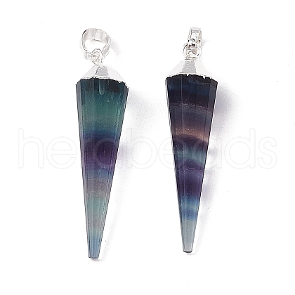 Natural Fluorite Pendants G-L479-44S-1