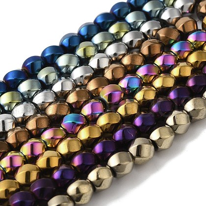 Electroplated Synthetic Magnetic Hematite Beads Strands G-I364-J01-1