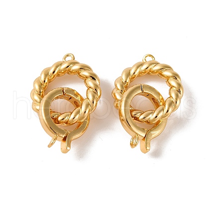 Brass Fold Over Clasps KK-U016-06G-1