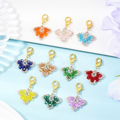 Handmade Glass Seed Beaded  Decorations HJEW-MZ00267-1