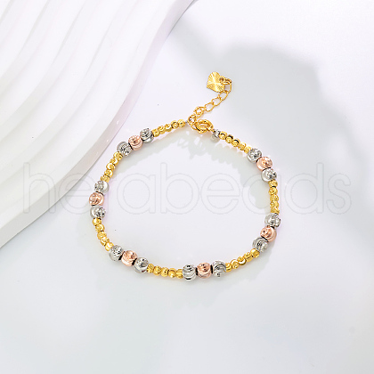 Fashionable Brass Round Ball Beaded Bracelets for Women ZS0399-5-1