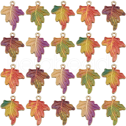 SUNNYCLUE 30Pcs Alloy Printed Pendants FIND-SC0012-40-1