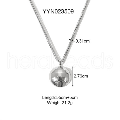 Stainless Steel Textured Pendant Necklaces for Women DY3365-4-1