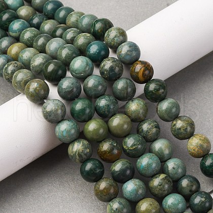 Natural Shoushan Jade Beads Strands G-L624-A01-10mm-1