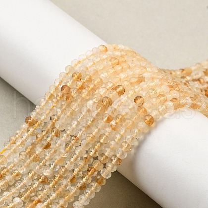 Natural Yellow Quartz Beads Strands G-S387-A03-3x4mm-1