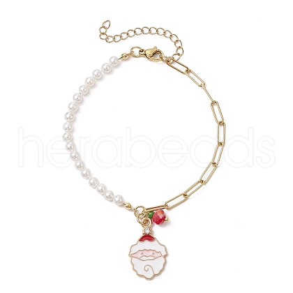 304 Stainless Steel Paperclip Chains Bracelets BJEW-TA00464-1