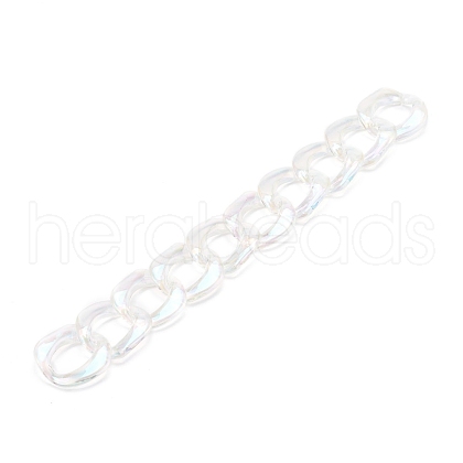 Handmade Transparent Acrylic Twisted Chains AJEW-JB00935-1