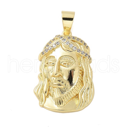 Brass Micro Pave Cubic Zirconia Pendants KK-P293-26B-G-1