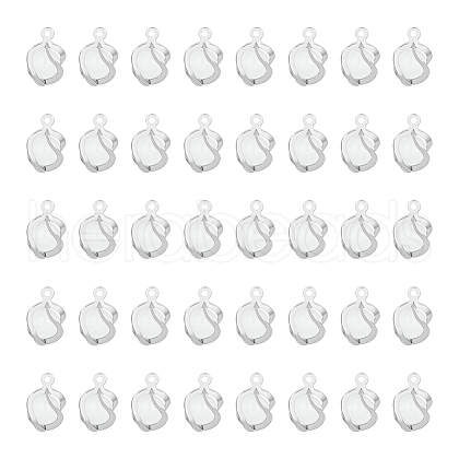 Unicraftale 40Pcs White Cat Eye Charms STAS-UN0045-89-1