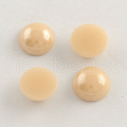 Pearlized Plated Opaque Glass Cabochons PORC-S801-6mm-13-1