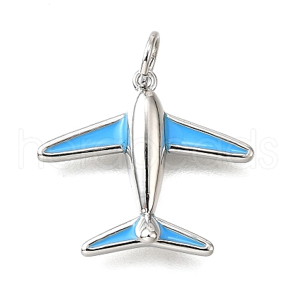 Brass Enamel Pendants KK-V011-24P-1