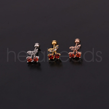 Cherry Brass Micro Pave Cubic Zirconia Cartilage Earrings for Women WG9FBC0-01-1