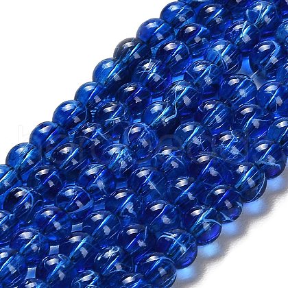 Drawbench Transparent Glass Beads Strands GLAD-Q012-4mm-22-1