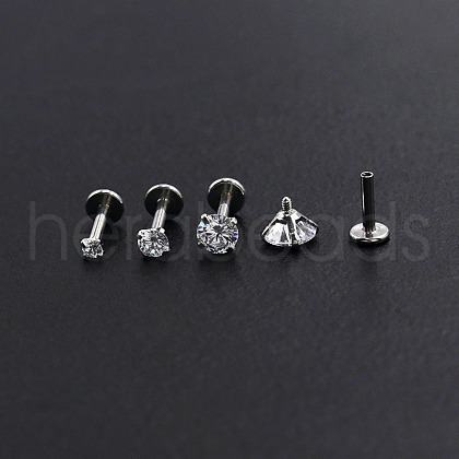 Stainless Steel Threadless Labrets WG64015-07-1