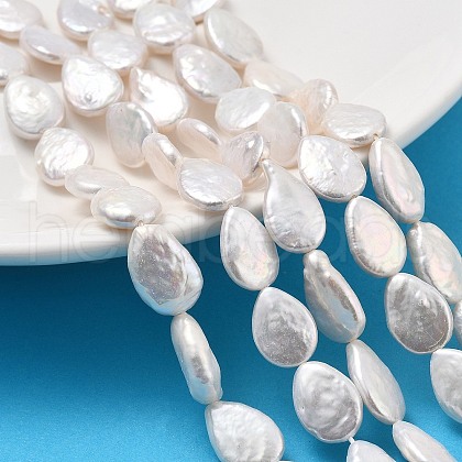 Natural Baroque Keshi Pearl Beads Strands PEAR-P064-17A-01A-1