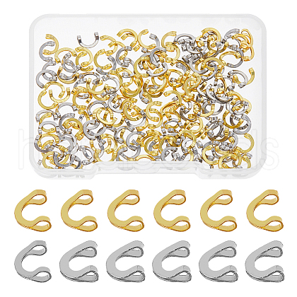 SUPERFINDINGS 200Pcs 2 Bag Brass Links FIND-FH0009-60B-1