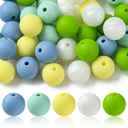 35Pcs Food Grade Eco-Friendly Silicone Focal Beads SIL-FS0001-22E-1