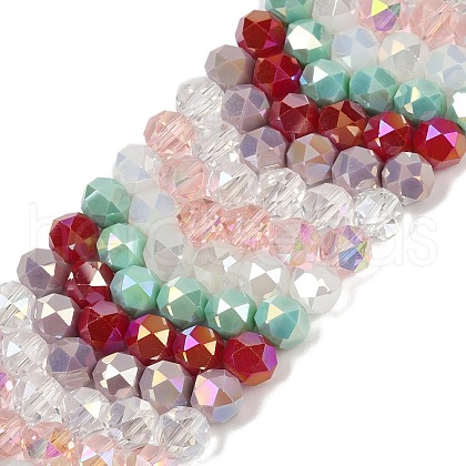 Electroplate Glass Beads Strands EGLA-G039-08A-01-1