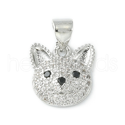 Brass Micro Pave Cubic Zirconia Charms ZIRC-F138-05P-1