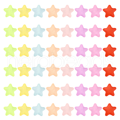 Rubberized Style Frosted Acrylic Beads FACR-CJ0001-16-1