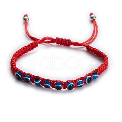Unisex Adjustable Handmade Polyester Cord Braided Bead Bracelets LF9918-3-1