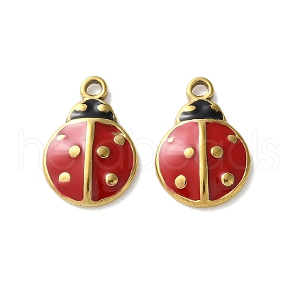 304 Stainless Steel Enamel Charms STAS-S172-03A-G-1