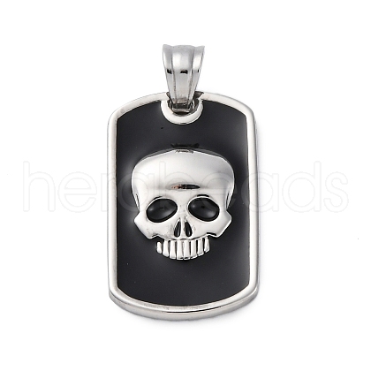 304 Stainless Steel Enamel Pendants STAS-U043-06A-P-1