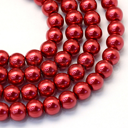 Baking Painted Glass Pearl Bead Strands HY-Q003-3mm-51-1