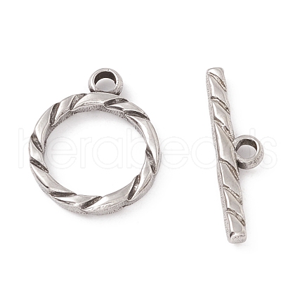 Non-Tarnish 304 Stainless Steel Toggle Clasps STAS-G262-03P-1