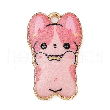 Rack Plating Alloy Enamel Pendants FIND-Q099-10G-07-1