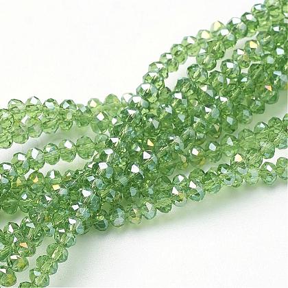 Electroplate Glass Beads Strands EGLA-D020-3x2mm-23-1
