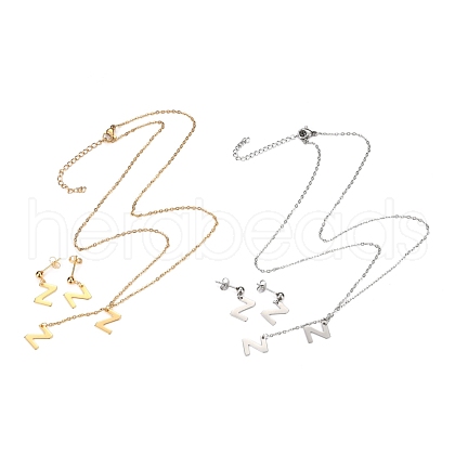 304 Stainless Steel Jewelry Sets SJEW-H303-Z-1