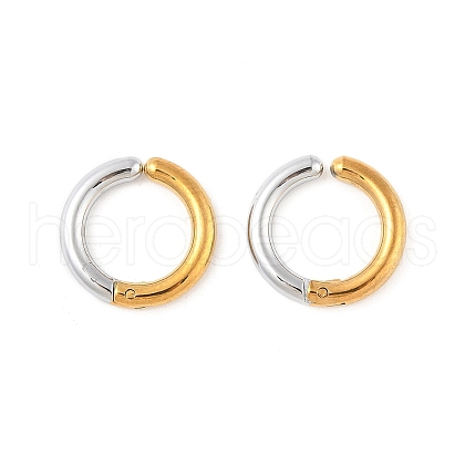 304 Stainless Steel Clip-on Earrings EJEW-Z014-01G-GP-1