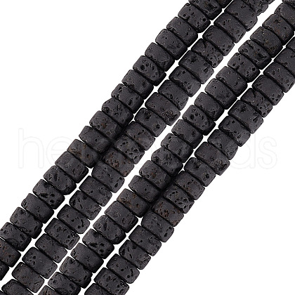 GOMAKERER 2 Strands Natural Lava Rock Beads Strands G-GO0001-53-1