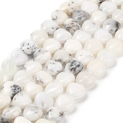 Natural White African Opal Beads Strands G-H005-C10-01-1