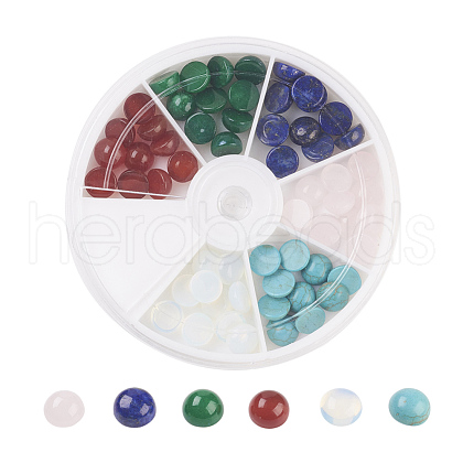 Natural & Synthetic Mixed Gemstone Cabochons G-JP0001-13-1