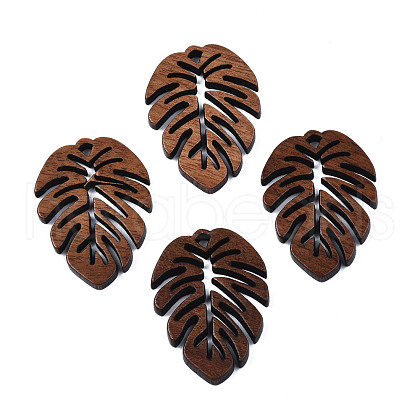 Natural Walnut Wood Pendants WOOD-N011-003-1