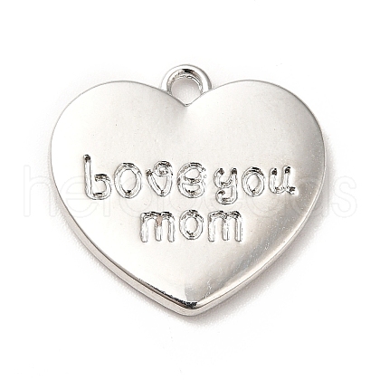 Mother's Day Rack Plating Alloy Pendants PALLOY-K256-23P-1